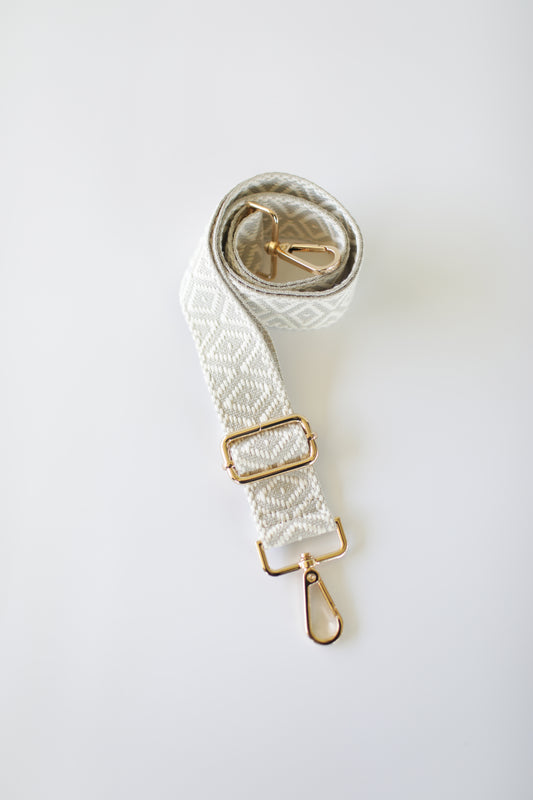 Ivory Blizzard woven strap