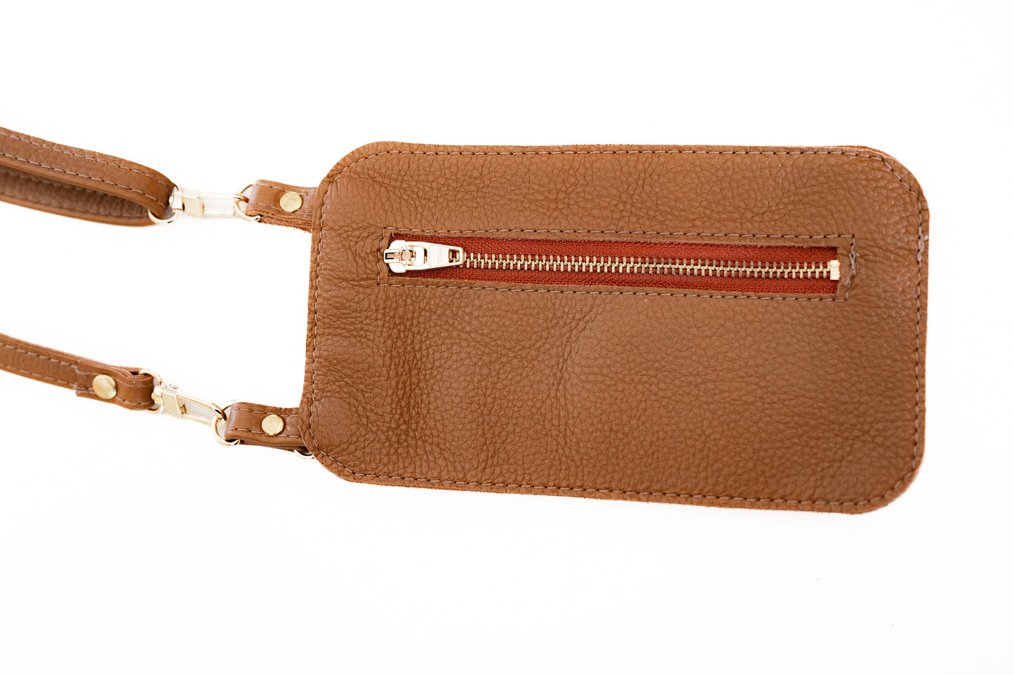 Yena Leather Purse & Strap - Brown