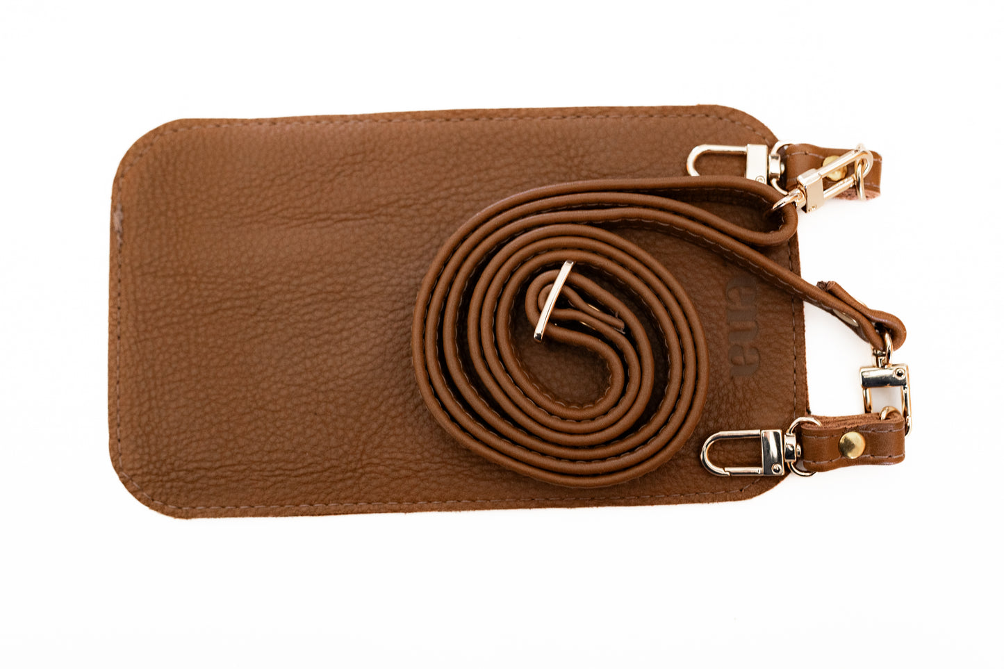 Yena Leather Purse & Strap - Brown